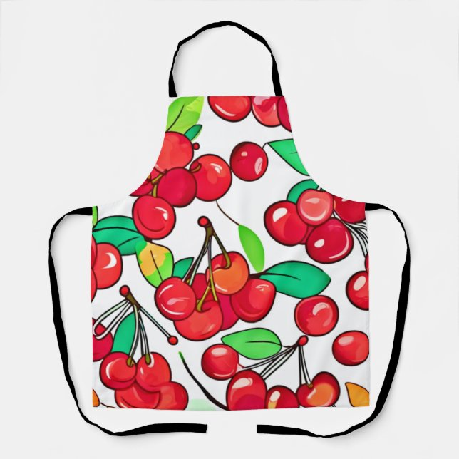 Kirschmuster-Design Schürze (Vorderseite)