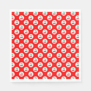 Kirschmuster – Retro Frucht Geschenk & Dekor Serviette