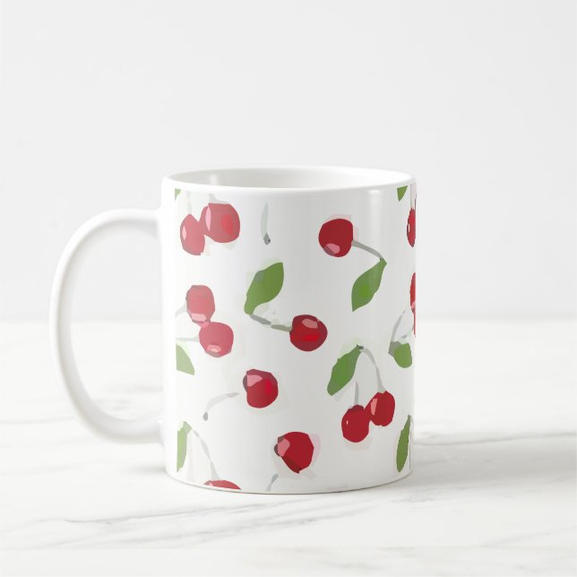 Kirschmuster rot kaffeetasse (Links)