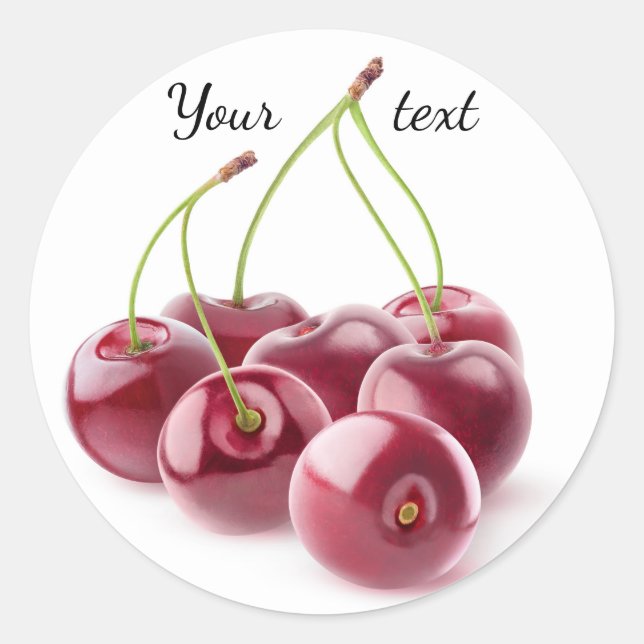 Kirschpalast Runder Aufkleber (Vorderseite)