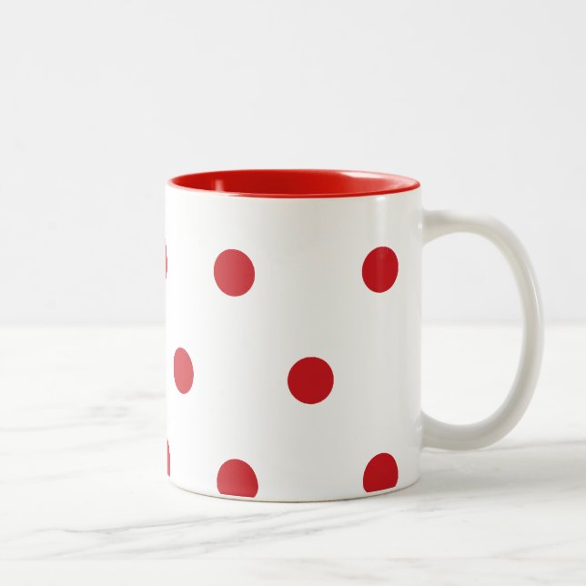 Kirschpunkte Zweifarbige Tasse (Rechts)