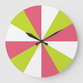 Kirschrosa und Limone moderne Küchenuhr - Spaß! Große Wanduhr