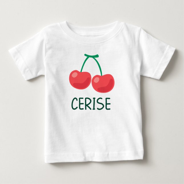 Kirschrot Baby T-shirt (Vorderseite)