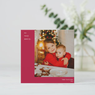 Kirschrot Foto Modern Quadrat Frohe Weihnachten