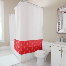 Kirschrot mit Mandalasen Duschvorhang