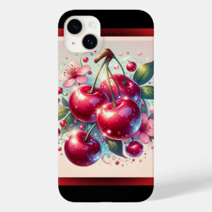 Kirschrot Süße Kirschen Blumen Mädchenhaft Rosa Case-Mate iPhone 14 Plus Hülle