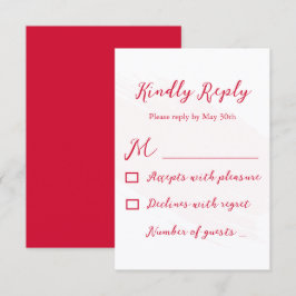 Kirschrote Hochzeit RSVP Karte