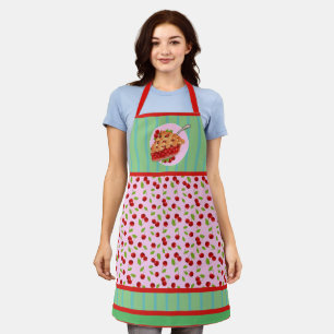 Kirschrote Retro-Schürze Schürze