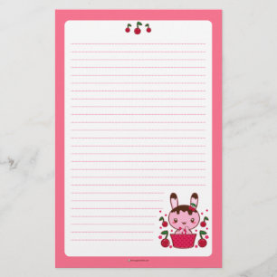 Kirschschokoladen-Trüffel-Häschen Briefpapier