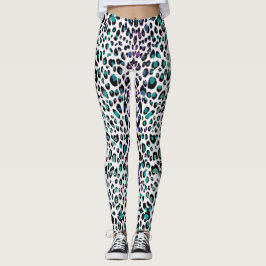 Kirschtadellose Leopard-Stellen-Tierdruck-Leggings Leggings