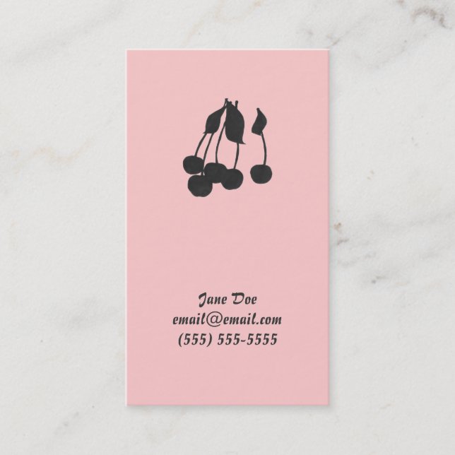 KirschTelefonkarte Telefonnummerkarte (Vorderseite)