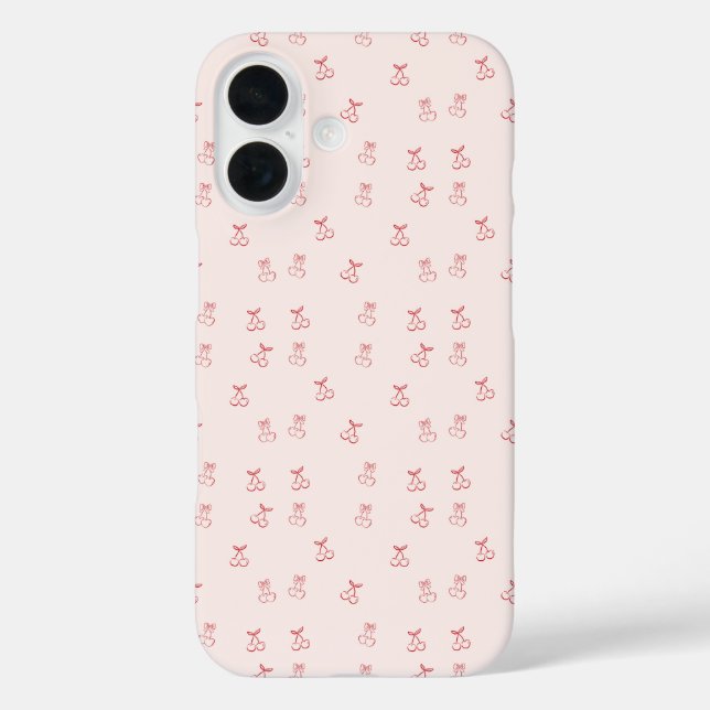 Kirschumriss Minimalismus Case-Mate iPhone Hülle (Rückseite)