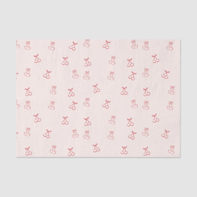 Kirschumriss Minimalismus Seidenpapier (Vorderseite)