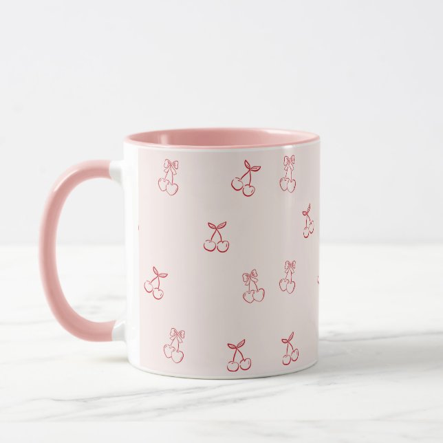 Kirschumriss Minimalismus Tasse (Links)
