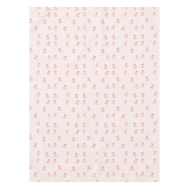 Kirschumriss Minimalismus Tischdecke (Vorderseite)