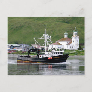 Kirsten Marie vorbeiführt die Stadt Unalaska, Alas Postkarte