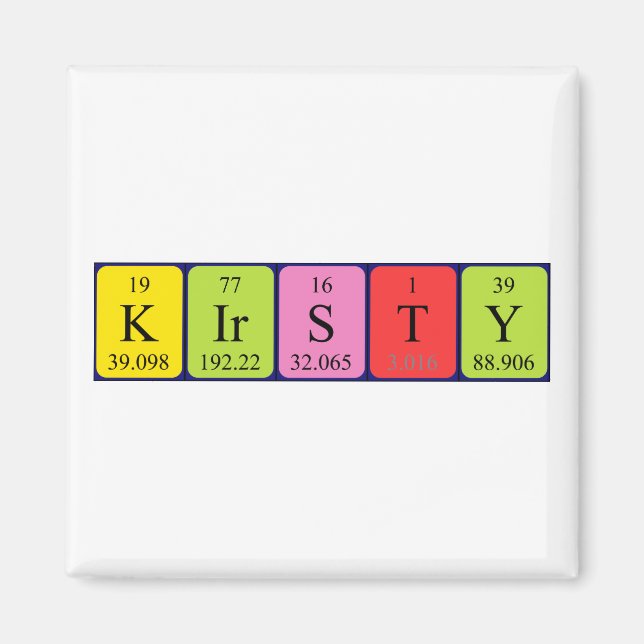 Kirsty Periodenmagnetmagnet Magnet (Vorne)