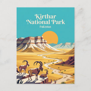 Kirthar-Nationalpark Pakistan Postkarte