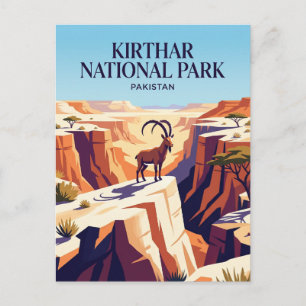 Kirthar-Nationalpark Pakistan Postkarte