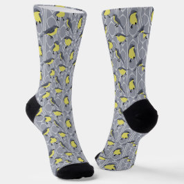 Kirtland's Warblers Bird Lovers Gray and Yellow Socken