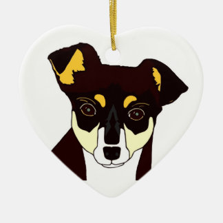 Kisha Chihuahua-Verzierungsweiß Keramikornament