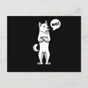Kishu Inu Stubborn Dog Postkarte