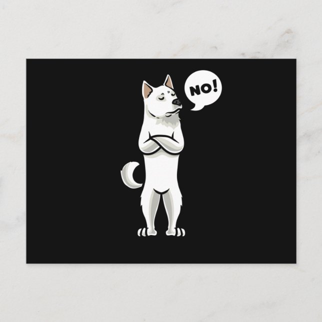 Kishu Inu Stubborn Dog Postkarte (Vorderseite)