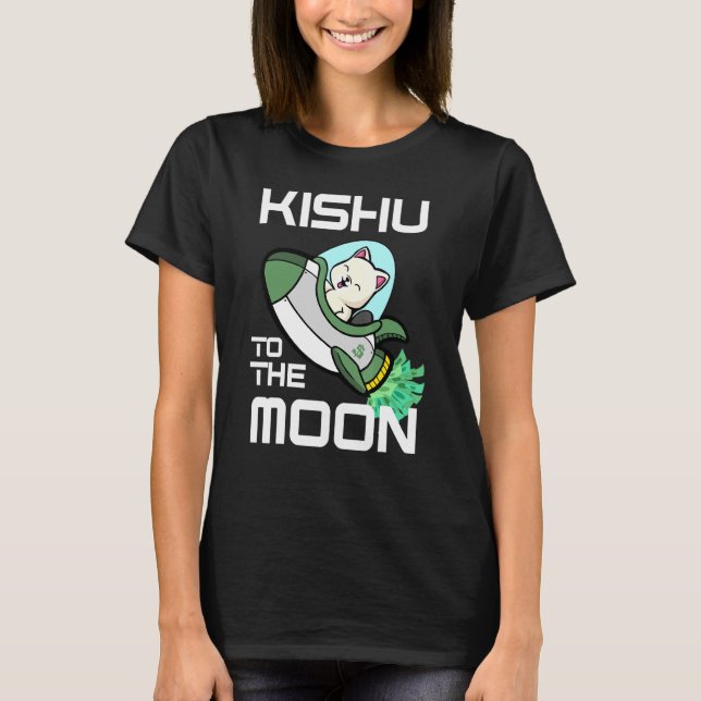 Kishu zum Mondkrypto Kishu Inu-Münze T-Shirt (Vorderseite)