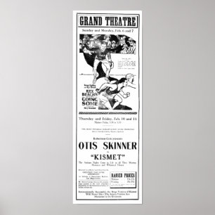 'Kismet' 1921 Vintages Zeitungs- und Plakat