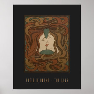 Kiss 1898, Frau - Jugendstil - Illustration Poster