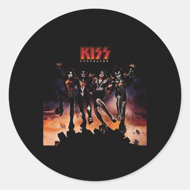 Kiss 1976 Destroyer Runder Aufkleber (Vorderseite)