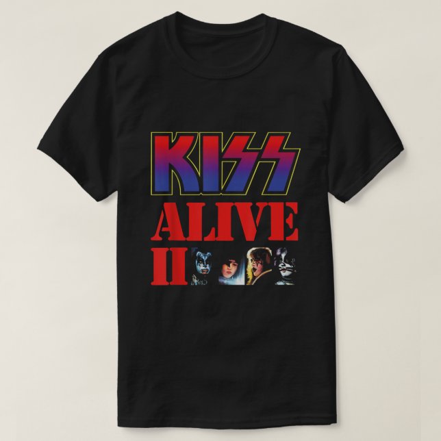 KISS 1977 Alive II T-Shirt (Design vorne)