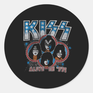 Kiss Alive im Jahr 77 Runder Aufkleber