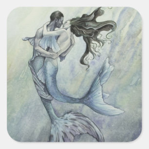 Kiss-Aufkleber 3 Quadratischer Aufkleber