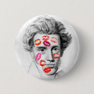 "KISS-BEDECKTER KIERKEGAARD" BUTTON