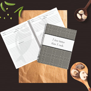 Kiss Better than Cook Funny Recipe Book Notizbuch