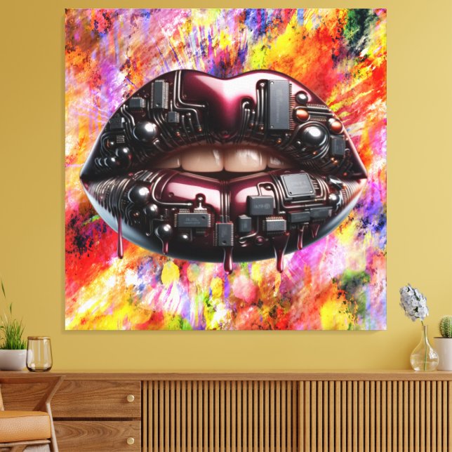 Kiss Board Canvas Print Picture Version 2 Leinwanddruck (Insitu (Wohnzimmer))
