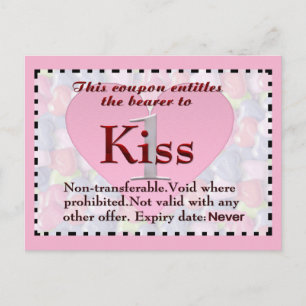 Kiss Coupon Postkarte
