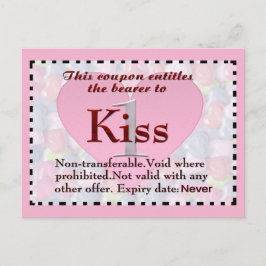 Kiss Coupon Postkarte