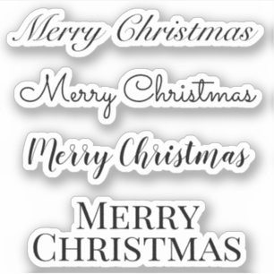 Kiss-Cut Custom Greeting x4 #3 (Frohe Weihnachten) Aufkleber