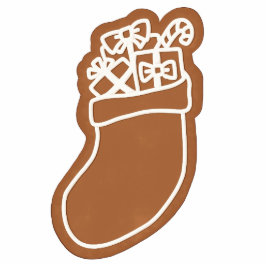 Kiss-Cut Gingerbrot Weihnachtsgebäck Strumpf Keks Fotoskulptur Ornament