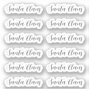 Kiss-Cut Santa Claus Signature Abigaile Sticker