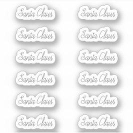 Kiss-Cut Santa Claus Signature Alexandrea Sticker