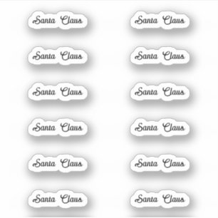 Kiss-Cut Santa Claus Signature Amora 2 Bold Aufkleber