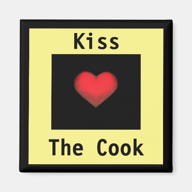 Kiss das Cook Yellow & Black Magnet (Vorne)