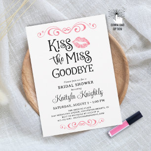 Kiss das Miss-Goodbye-Brautparty Einladung