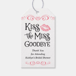 Kiss das Miss-Goodbye-Brautparty Geschenkanhänger