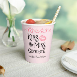 Kiss das Miss-Goodbye-Brautparty Pappbecher