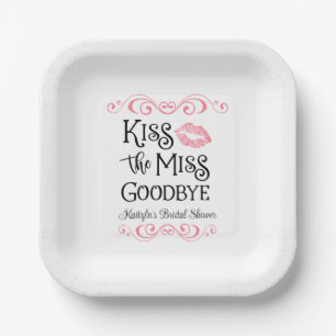 Kiss das Miss-Goodbye-Brautparty Pappteller