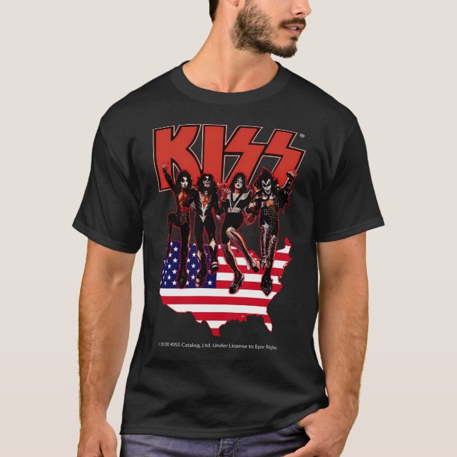 Kiss Destroyer Worldwide 1976 Rock Band T-Shirt (Vorderseite)